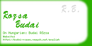rozsa budai business card