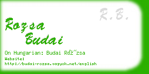 rozsa budai business card